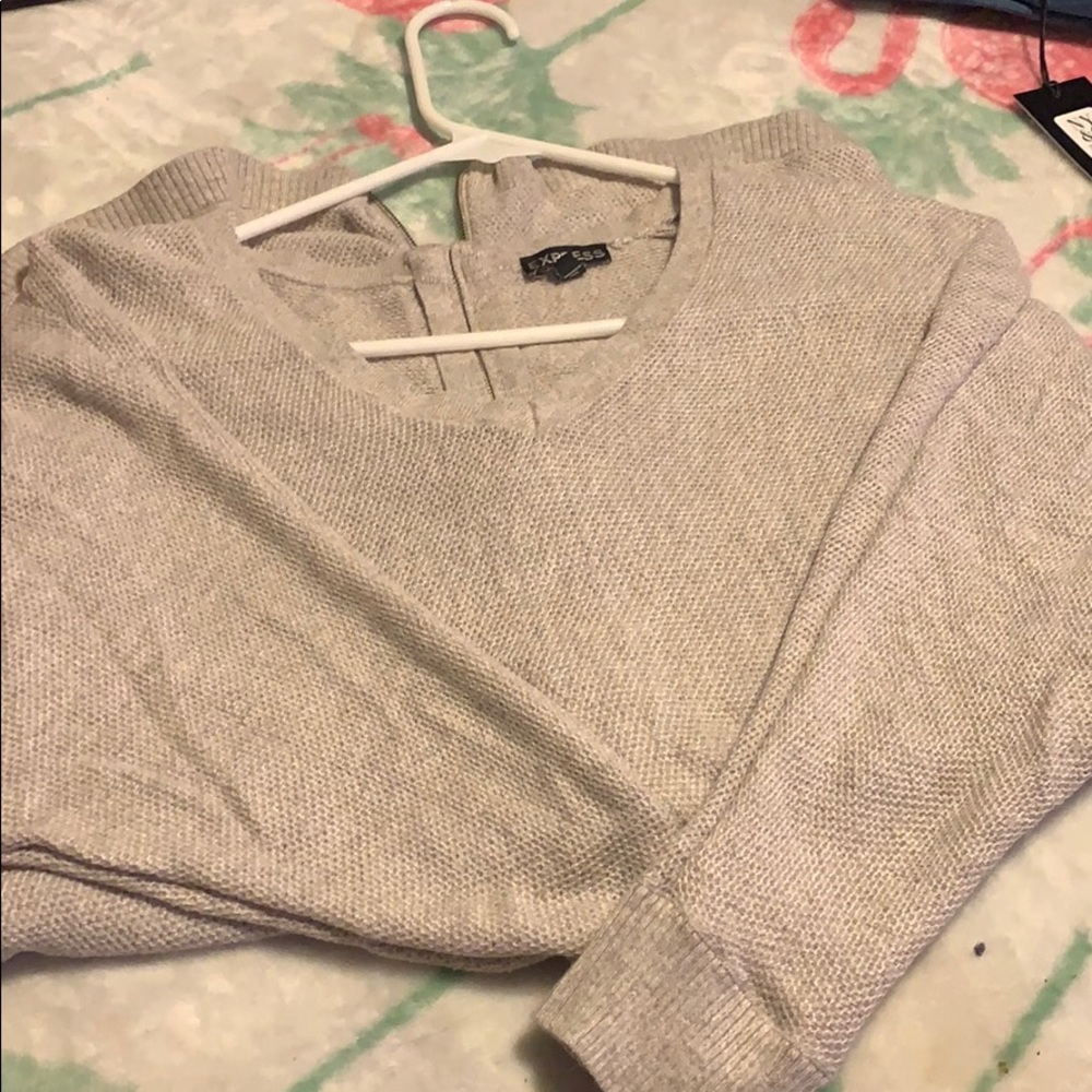 EXPRESS HI LOW ZIP BACK SWEATER